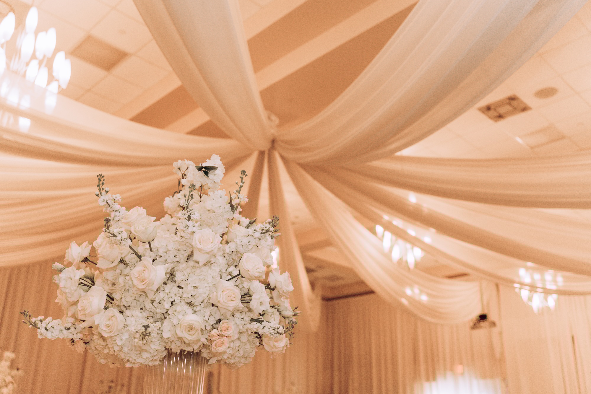 Florals centerpiece at event decor